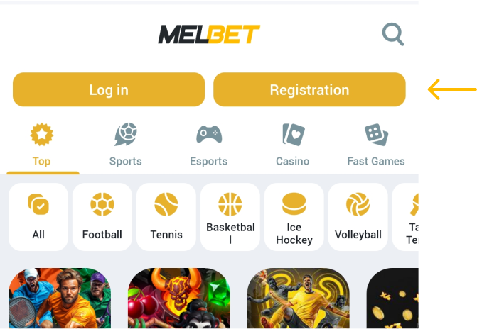 Look for the Register option Melbet betapk South Africa